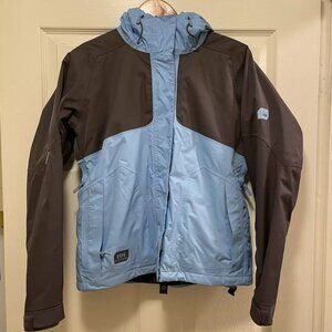 HELLY HANSEN Womens 3-in-1 Powder Blue/Gray/Beige Ski/Snowboard/Rain Jac…